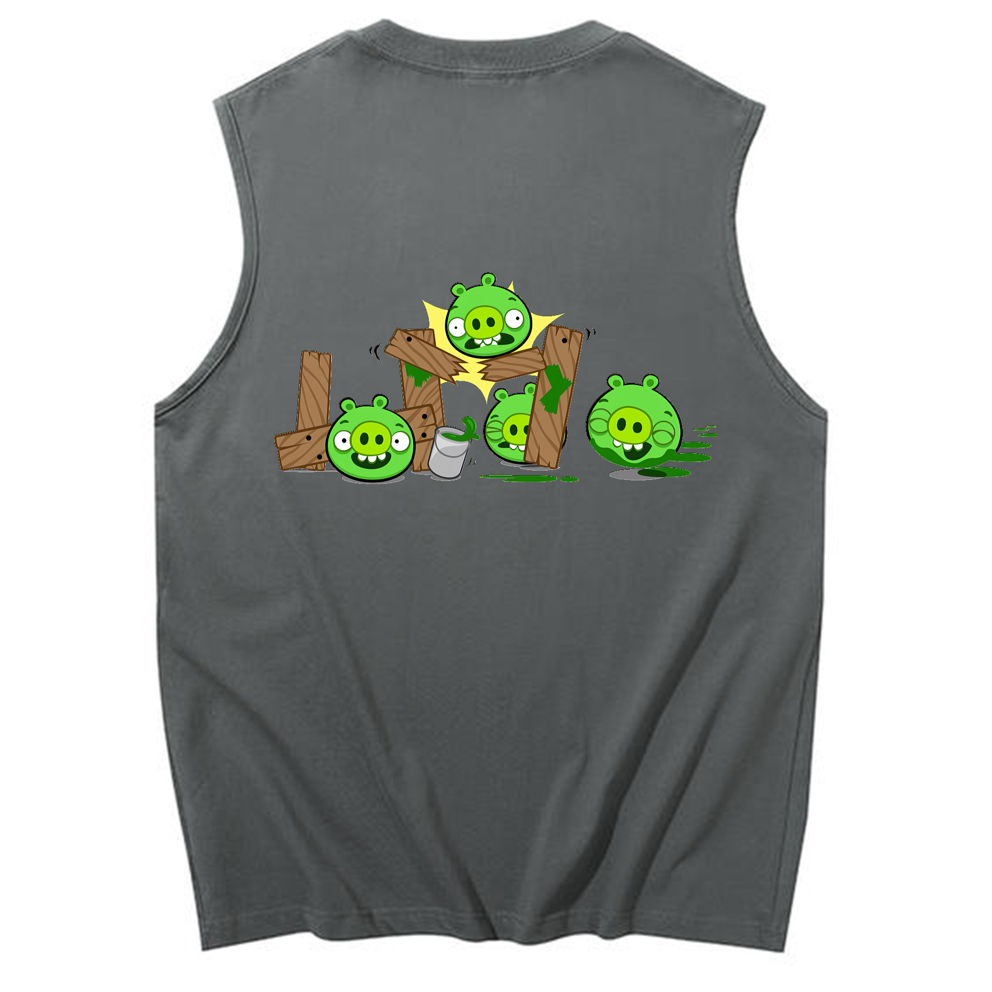 （画像用） Angry Birds アングリーバード コットン100％タンクトップ（背面プリント）